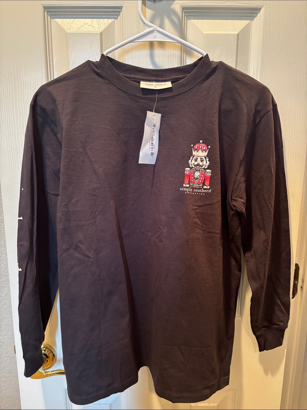 Simply Southern Christmas Nutcracker Long Sleeve Graphic Tee Shirt NWT YL